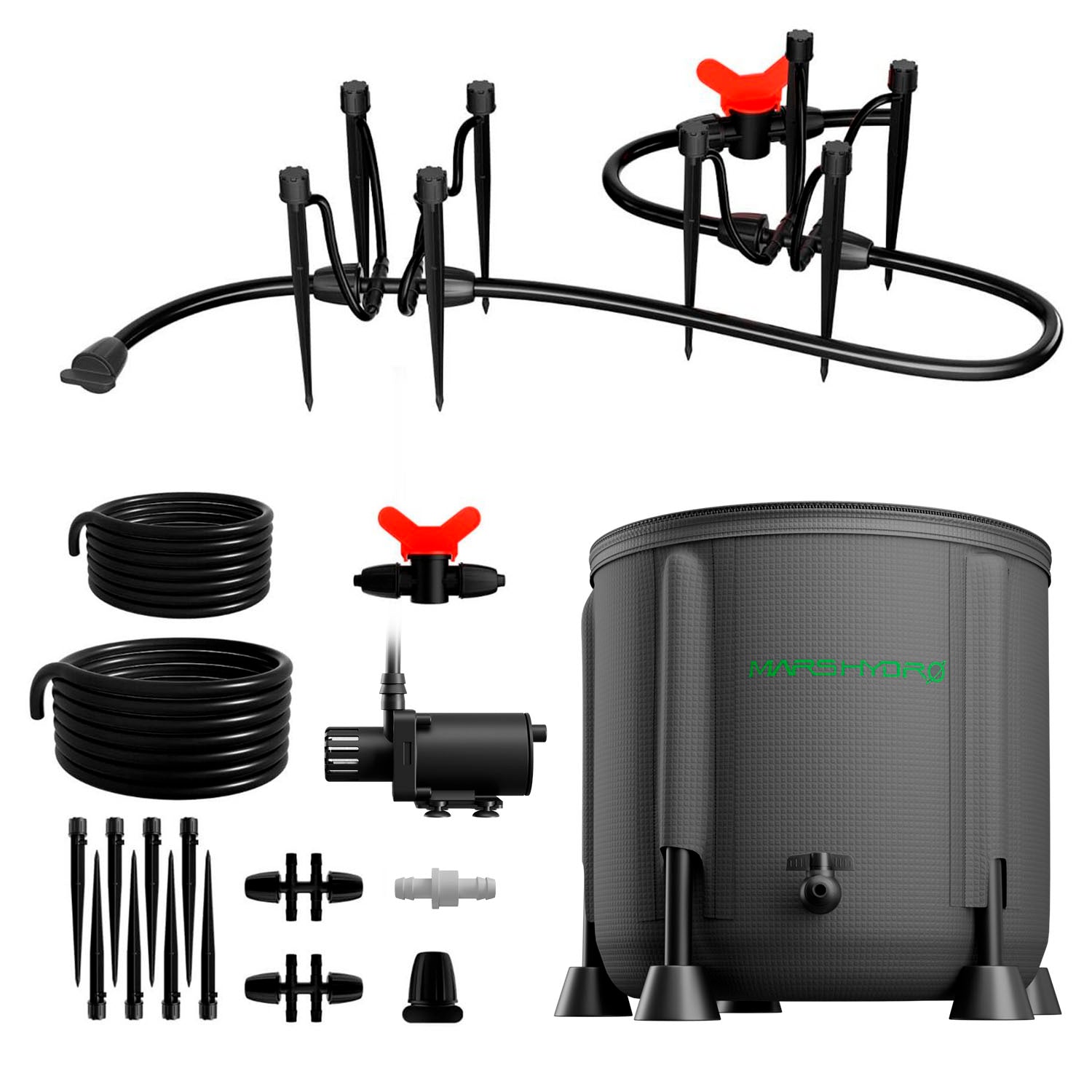 Mars Hydro New Foldable Bucket Drip Irrigation Kits for 8 Indoor Growing