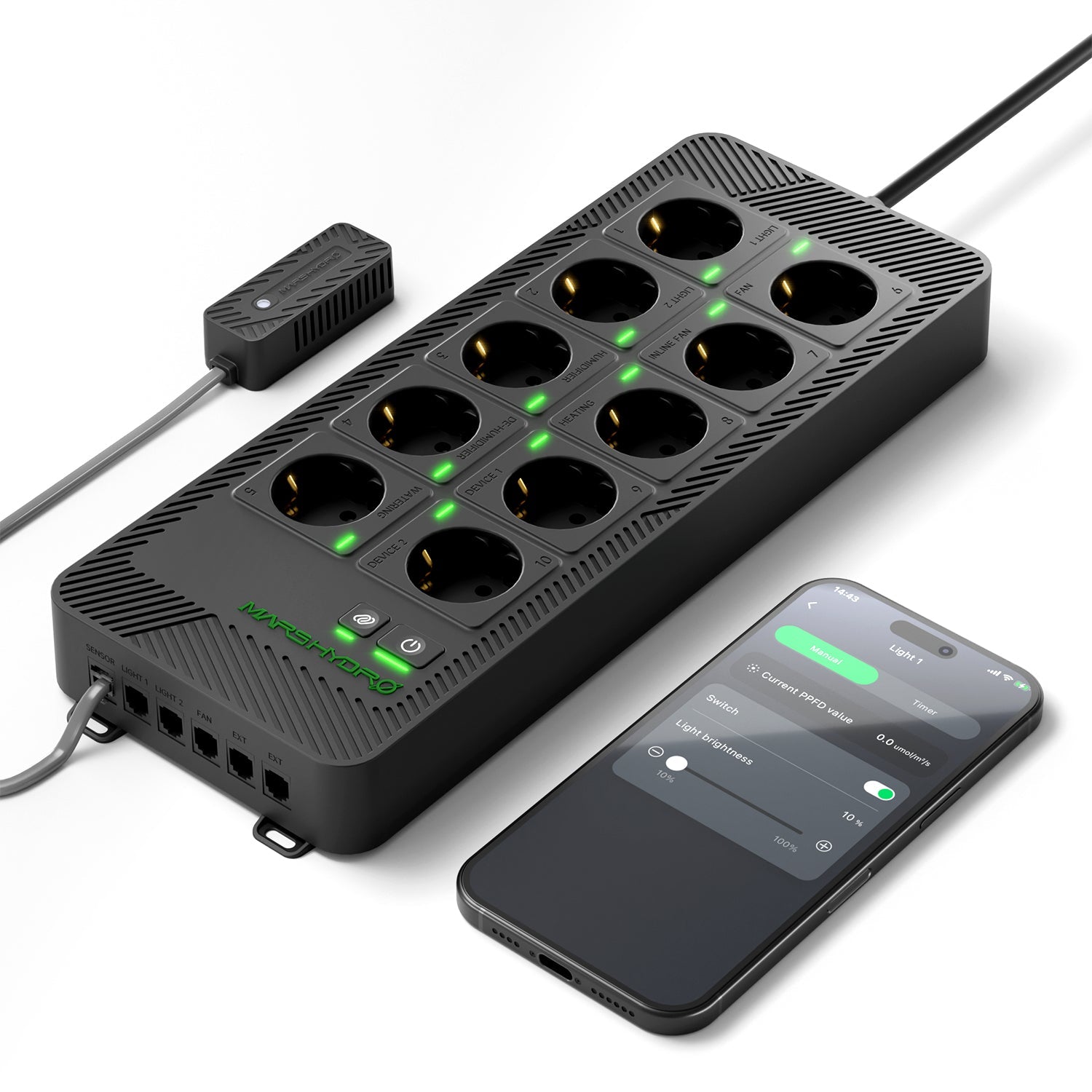 Mars Hydro iHub Pro: Smart 10-Outlet All-in-One Grow Room Hub