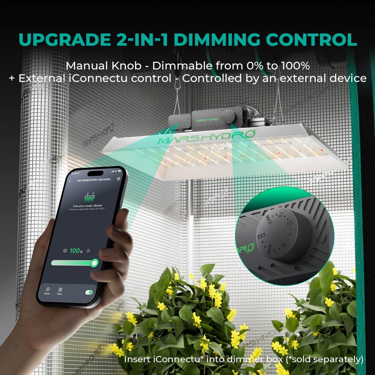 Mars Hydro TS 3000 420W Dimmable Full Spectrum LED Grow Light – product view 5