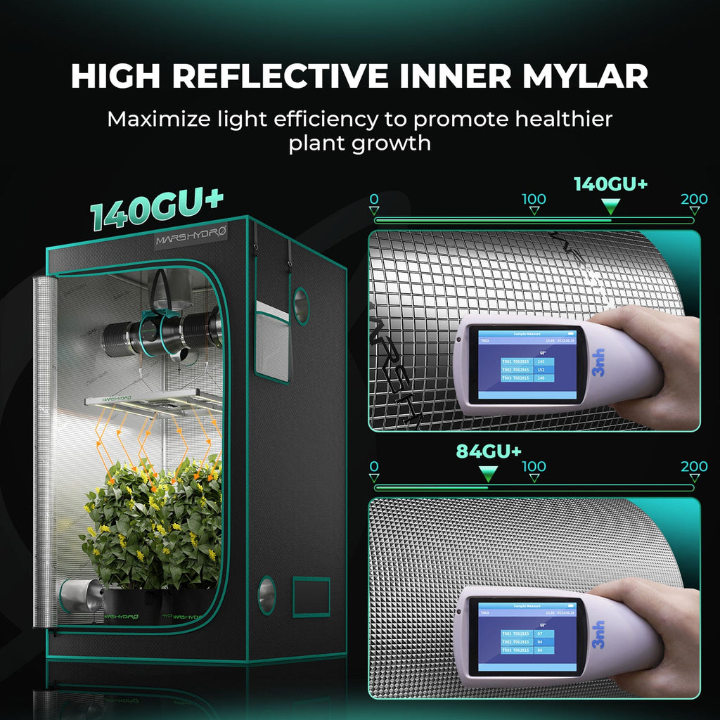 Mars Hydro FC-E3000 LED Grow Light + 3.3' × 3.3' (39''X39''X71'') Complete Grow Tent Kits – product view 3