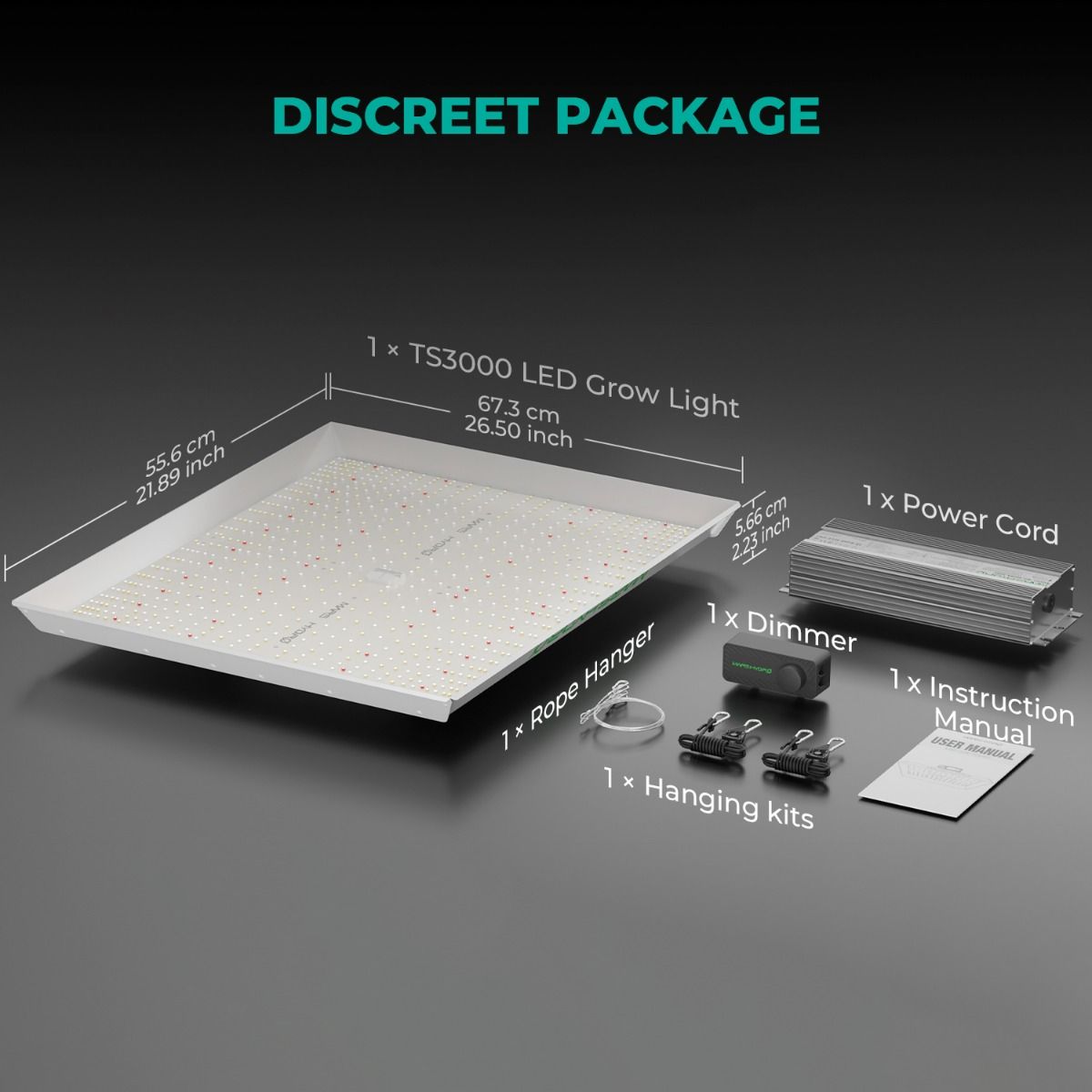 Mars Hydro TS 3000 420W Dimmable Full Spectrum LED Grow Light – product view 11
